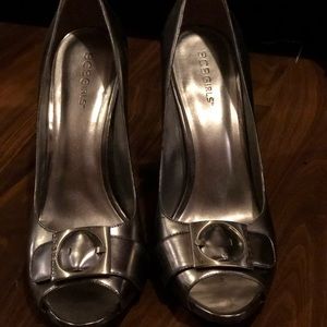 BCBGirls Silver heels size 10